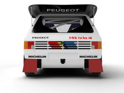 Peugeot 205 T16 Evo 2 Gruppe B 1986 3D Modell