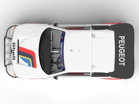 Peugeot 205 T16 Evo 2 Group B 1986 Model 3D