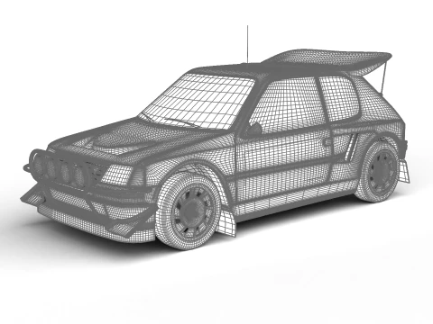 Peugeot 205 T16 Evo 2 Gruppe B 1986 3D Modell
