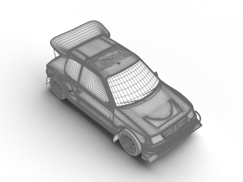 Peugeot 205 T16 Evo 2 Group B 1986 Model 3D