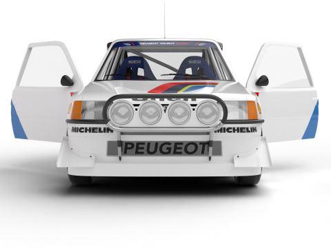 Peugeot 205 T16 Evo 2 Group B 1986 HQ Model 3D