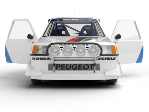 Peugeot 205 T16 Evo 2 Gruppo B 1986 HQ Modello 3D
