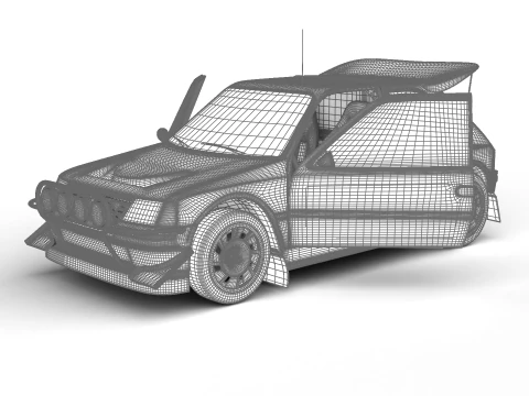 Peugeot 205 T16 Evo 2 Gruppo B 1986 HQ Modello 3D