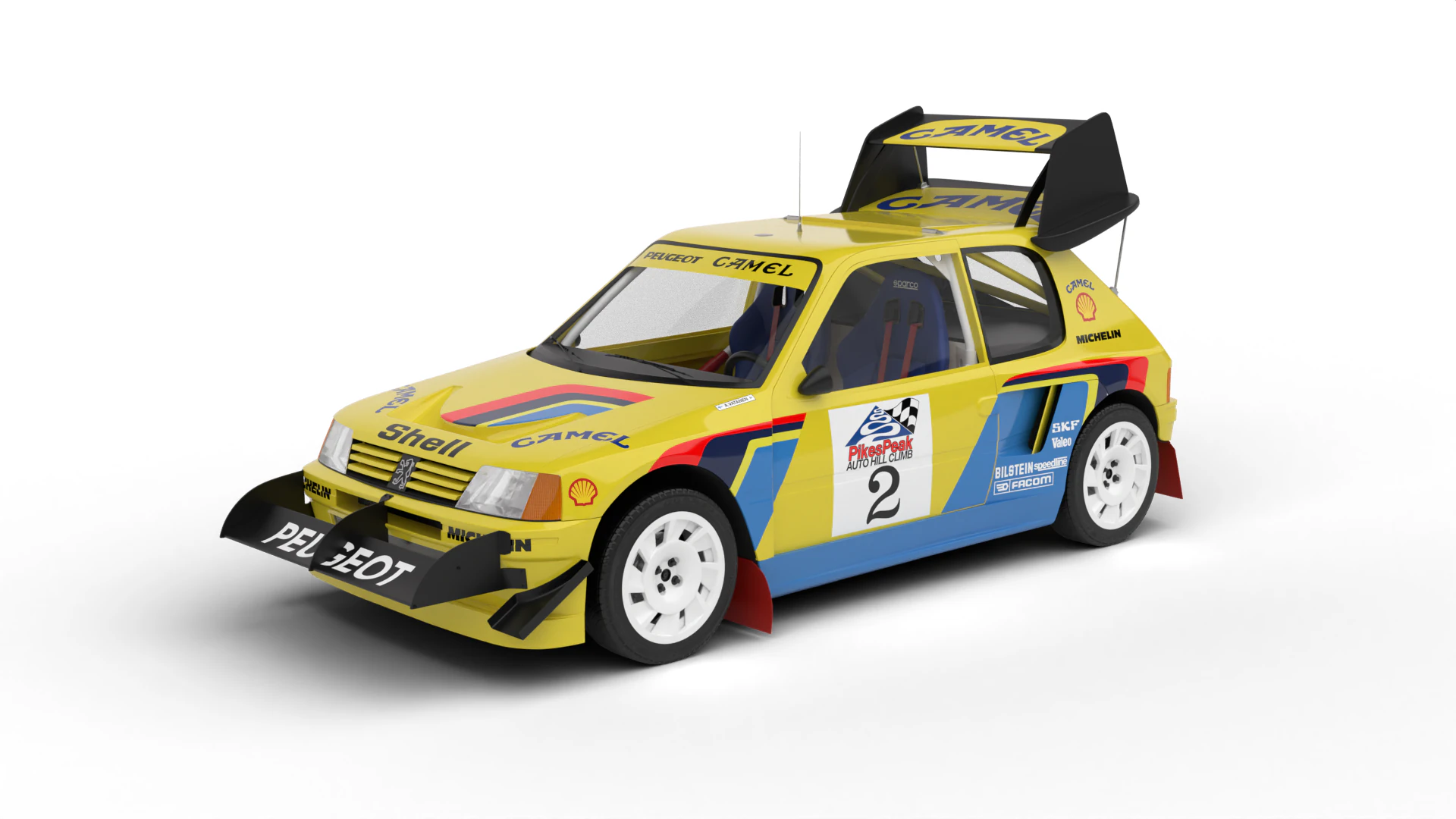 Peugeot 205 T16 Turbo Pikes Pico 1987 Modelo 3D .c4d .max .obj .3ds .fbx .stl .blend