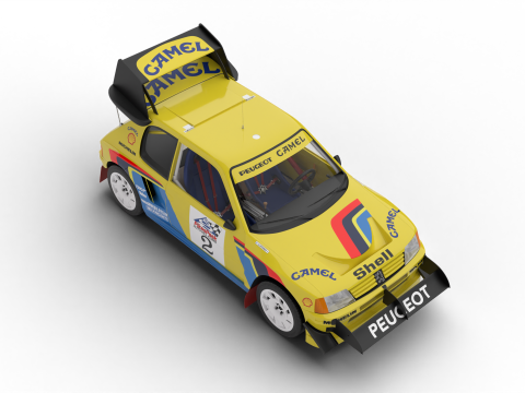 Peugeot 205 T16 Turbo Pikes Peak 1987 3D Model