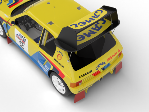 Peugeot 205 T16 Turbo Pikes Peak 1987 3D Model