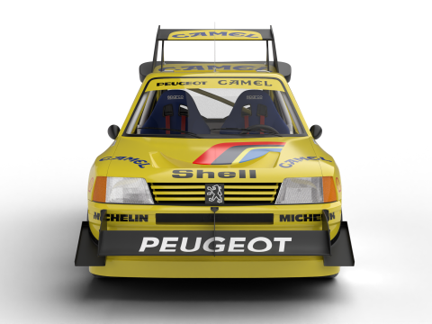 Peugeot 205 T16 Turbo Pikes Peak 1987 3D Model