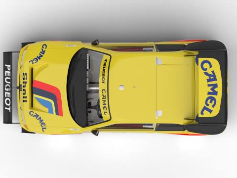 Peugeot 205 T16 Turbo Pikes Peak 1987 3D Model