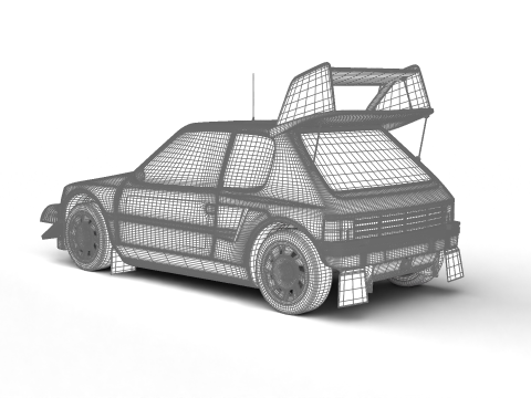Peugeot 205 T16 Turbo Pikes Peak 1987 3D Model