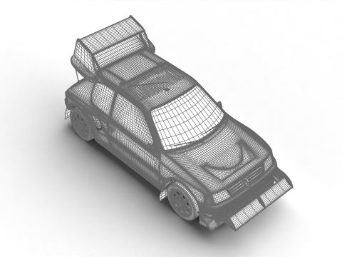 Peugeot 205 T16 Turbo Pikes Peak 1987 3D Model