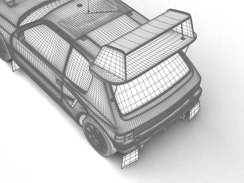 Peugeot 205 T16 Turbo Pikes Peak 1987 3D Model