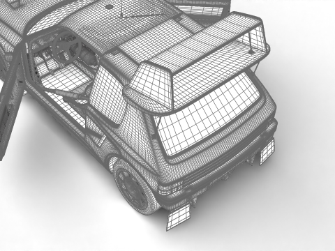 Peugeot 205 T16 Turbo Pikes Peak 1987 HQ 3D 模型