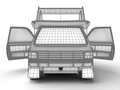Peugeot 205 T16 Turbo Pikes Peak 1987 HQ 3D 模型