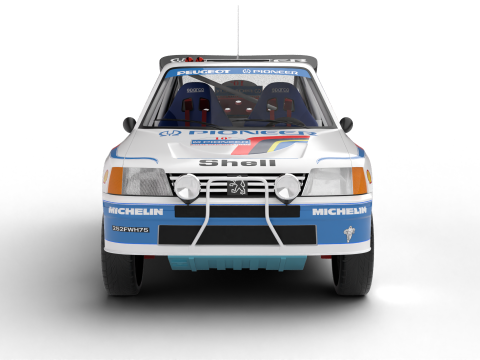 Peugeot 205 T16 Grand Raid Paris Dakar 1988 Model 3D