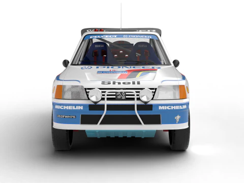 Peugeot 205 T16 Grand Raid Paris Dakar 1988 3D Model