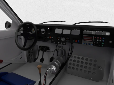 Peugeot 205 T16 Grand Raid Paris Dakar 1988 3D Model