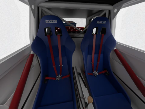 Peugeot 205 T16 Grand Raid Paris Dakar 1988 3D Model