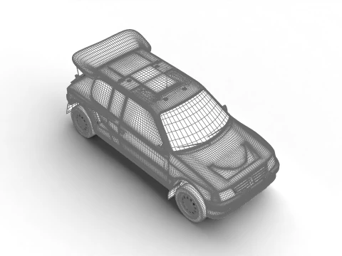 Peugeot 205 T16 Grand Raid Paris Dakar 1988 3D Model