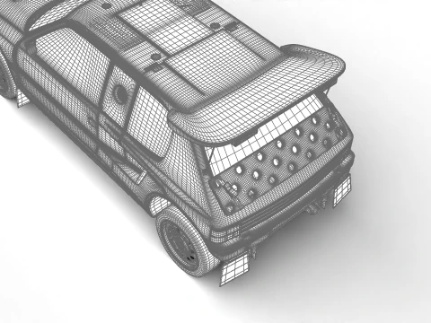 Peugeot 205 T16 Grand Raid Paris Dakar 1988 3D Model