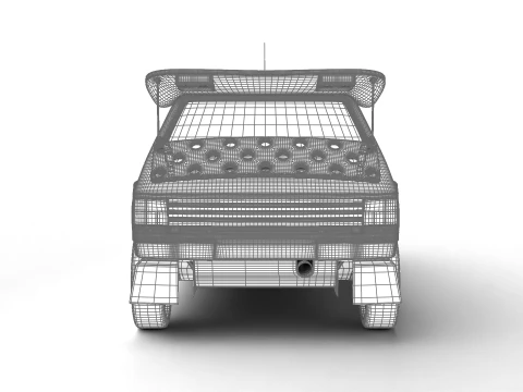 Peugeot 205 T16 Grand Raid Paris Dakar 1988 3D Model