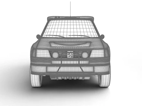 Peugeot 205 T16 Grand Raid Paris Dakar 1988 3D Model