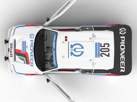 Peugeot 205 T16 Grand Raid Parigi Dakar 1988 HQ Modello 3D