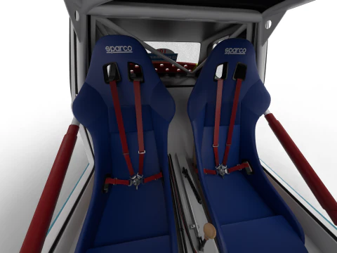 Peugeot 205 T16 Grand Raid Parigi Dakar 1988 HQ Modello 3D