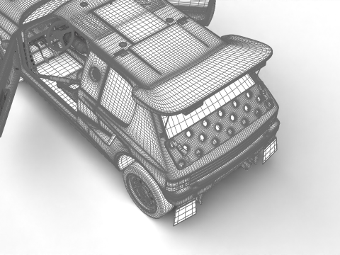 Peugeot 205 T16 Grand Raid Paris Dakar 1988 HQ Model 3D