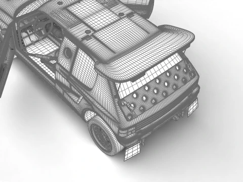 Peugeot 205 T16 Grand Raid Parigi Dakar 1988 HQ Modello 3D
