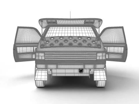 Peugeot 205 T16 Grand Raid Parigi Dakar 1988 HQ Modello 3D