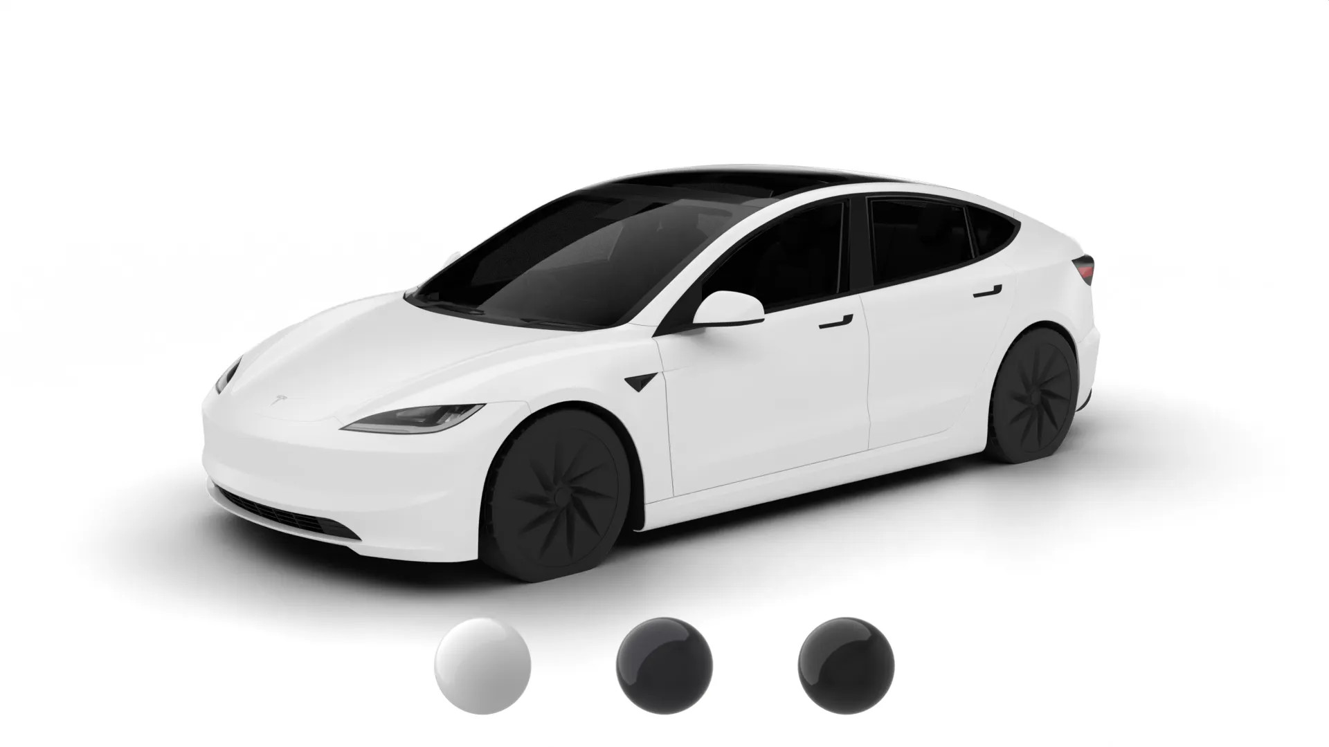 Tesla Model 3 Standard 2026 3D Model .c4d .max .obj .3ds .fbx .stl .blend 