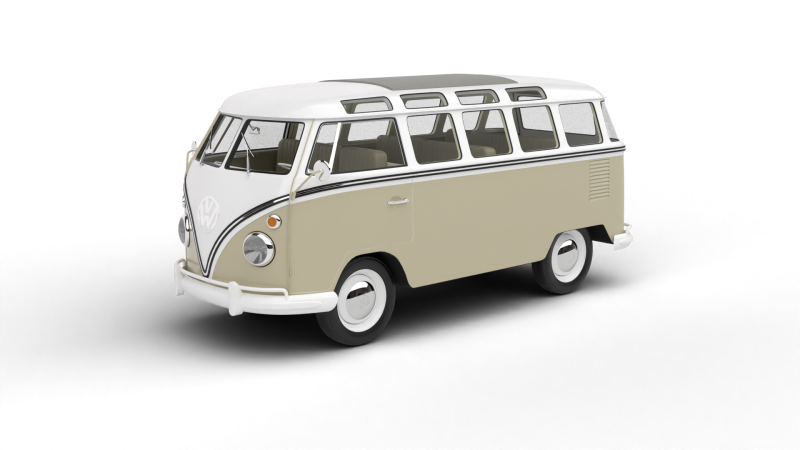 Volkswagen T1 Samba Bus 1950 Modelo 3D .c4d .max .obj .3ds .fbx .stl .blend