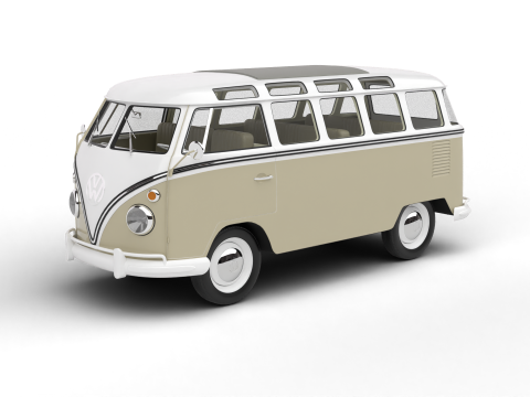 Volkswagen T1 Samba Bus 1950 Modelo 3D