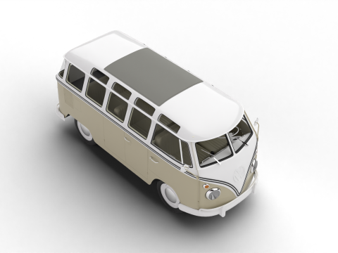 Volkswagen T1 Samba Bus 1950 Modelo 3D