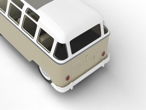 Volkswagen T1 Samba Bus 1950 Modelo 3D