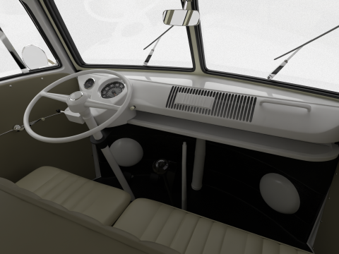 Volkswagen T1 Samba Bus 1950 Modelo 3D