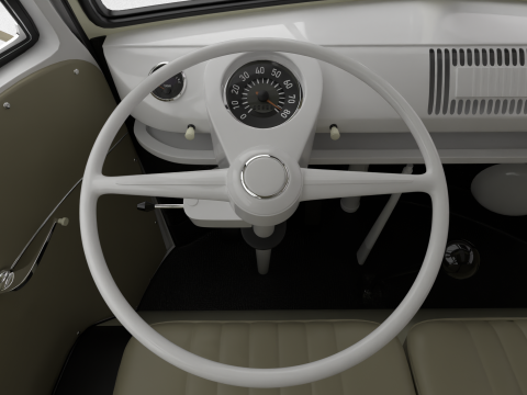Volkswagen T1 Samba Bus 1950 Modelo 3D