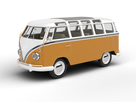 Volkswagen T1 Samba Bus 1950 Modelo 3D