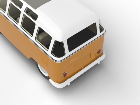 Volkswagen T1 Samba Bus 1950 3D Модель
