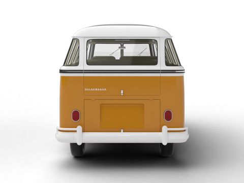 Volkswagen T1 Samba Bus 1950 3D Модель