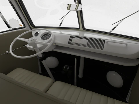 Volkswagen T1 Samba Bus 1950 3D Model