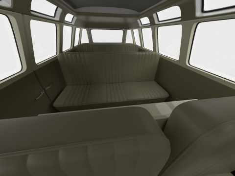 Volkswagen T1 Samba Bus 1950 3D Модель