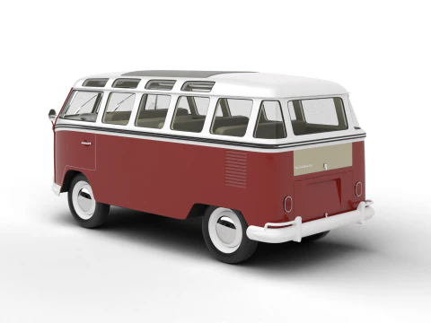 Autobus Volkswagen T1 Samba 1950 rok Model 3D