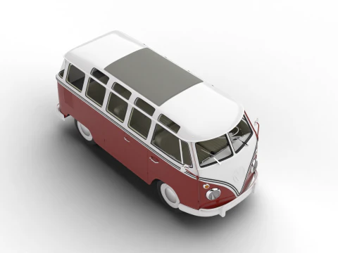 Autobus Volkswagen T1 Samba 1950 rok Model 3D