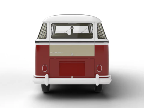 Autobus Volkswagen T1 Samba 1950 rok Model 3D