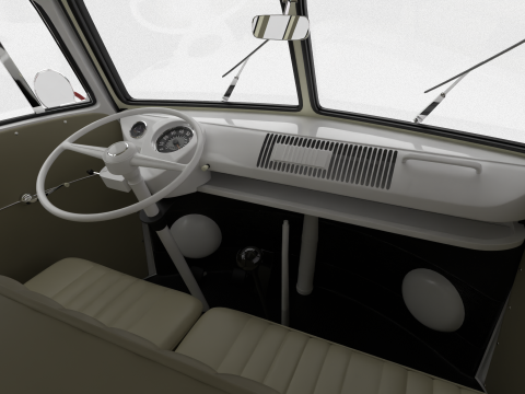 Volkswagen T1 Samba Bus 1950 Modelo 3D