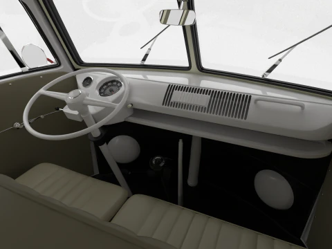 Autobus Volkswagen T1 Samba 1950 rok Model 3D