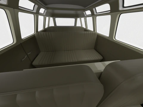 Autobus Volkswagen T1 Samba 1950 rok Model 3D