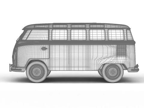 Autobus Volkswagen T1 Samba 1950 rok Model 3D