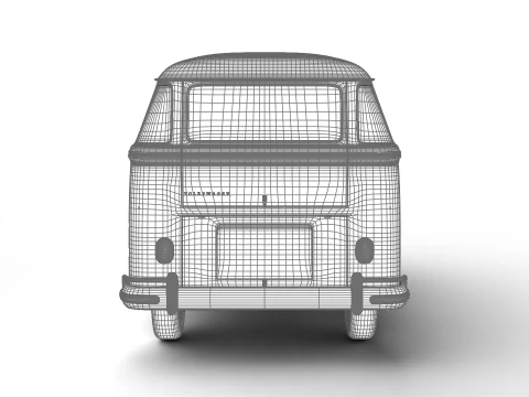 Autobus Volkswagen T1 Samba 1950 rok Model 3D
